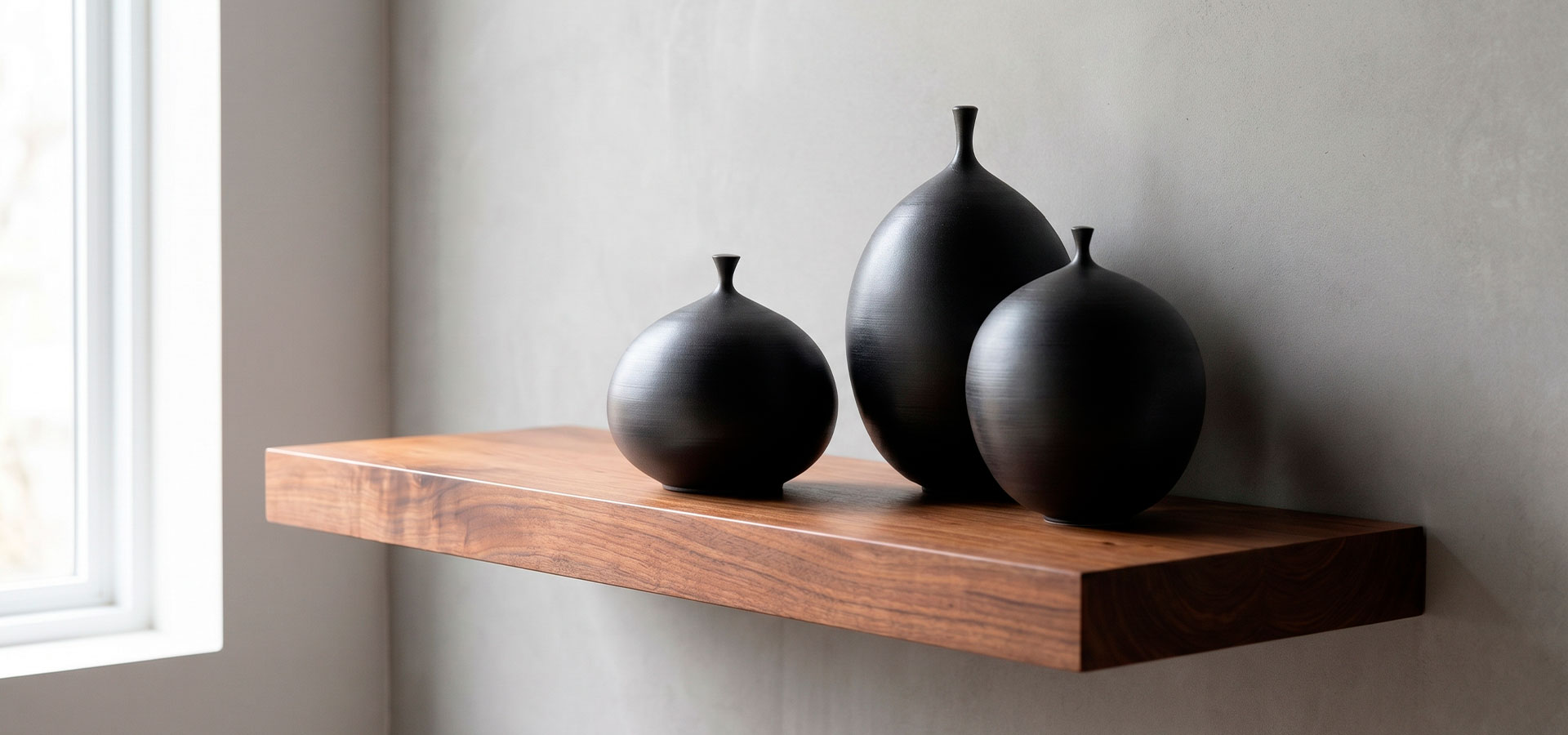 jarrones decorativos negros