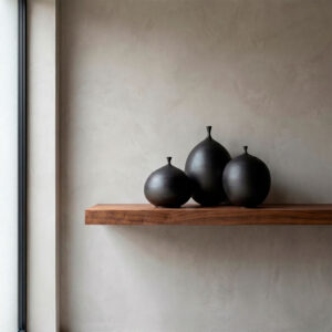 jarrones decorativos negros
