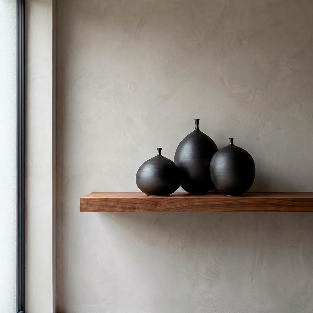 jarrones decorativos negros