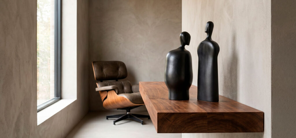 cómo decorar un living minimalista con obras de arte