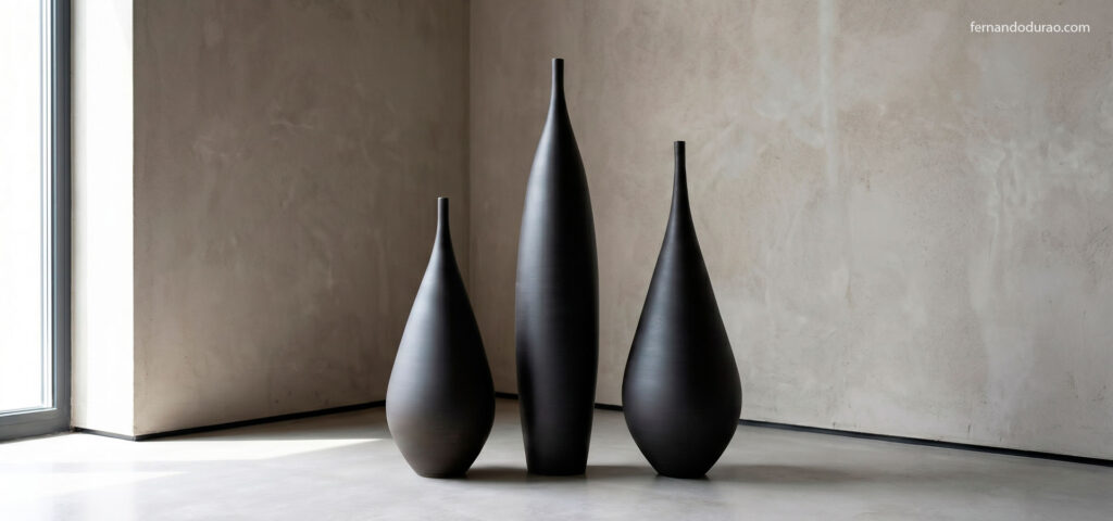 decorar con jarrones altos