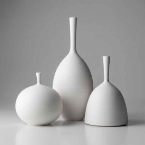 Jarrones minimalistas modernos cerámica artesanal gres — Quartz X3 #264