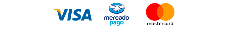 Medios de pago: Mercado Pago, Visa y Mastercard